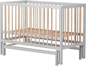 Кроватка Kuzea София Серый Натур на маятнике