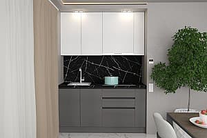 Bucatarie ArtFlame Gola 1.6 m White(Alb)/Storm Grey(Gri)