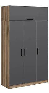 Dulap Trendy Minar 3 Kapak 2 255 Antracit Stejar