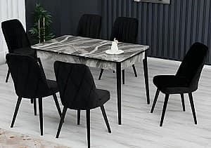 Набор стол и стулья Kelebek ES-602 (6 стульев)