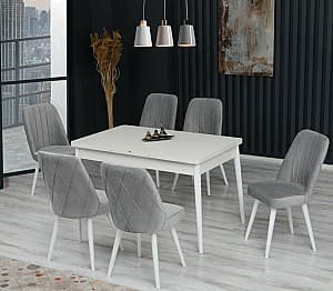 Set de masa cu scaune Kelebek ES-622 (6 scaune)