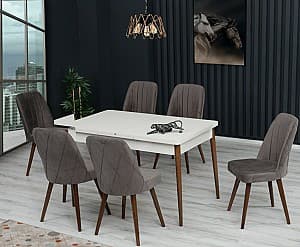 Набор стол и стулья Kelebek ES-628 (6 стульев)