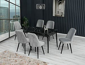 Set de masa cu scaune Kelebek ES-614 (6 scaune)