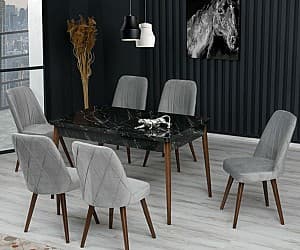 Set de masa cu scaune Kelebek ES-632 (6 scaune)