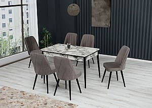 Set de masa cu scaune Kelebek ES-611 (6 scaune)