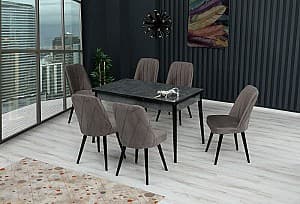 Set de masa cu scaune Kelebek ES-609 (6 scaune)
