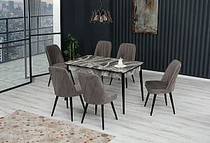 Set de masa cu scaune Kelebek ES-608 (6 scaune)