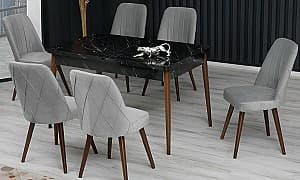 Set de masa cu scaune Kelebek ES-633 (6 scaune)
