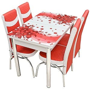 Set de masa cu scaune Kelebek ES-31 (4 scaune)