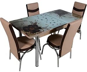 Set de masa cu scaune Kelebek ES-26 (4 scaune)