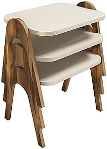 Masa de reviste Trendy Paris Nuc (Maro)/Crem (Bej)