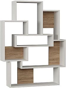 Стеллаж Trendy Barce Белый/Дуб (Коричневый)