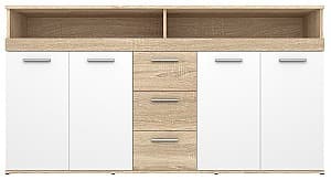 Comoda Yasen Leos Stejar Sonoma / Nimfea Alb