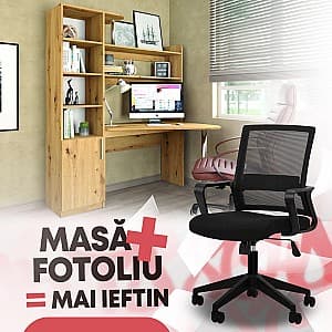 Офисный стол Yasen Косинус Дуб Артизан + Кресло Waltz OC-833