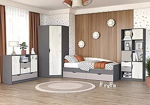 Детская комната Yasen Дисней №2 Серый Графит / Дуб Крафт Белый / Кашемир (Серый)