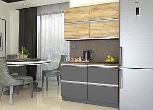 Bucatarie Yasen Madera 1.2 m (sertare) Stejar Kraft Auriu / Grafit Gri