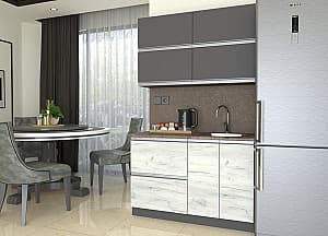 Bucatarie Yasen Madera 1.2 m (dulap sub chiuvetă) Grafit Gri / Stejar Kraft Alb