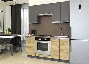 Кухня Yasen Мадера 1.6 м Графит Серый / Дуб Крафт Золотой