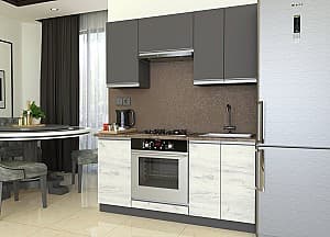 Bucatarie Yasen Madera 1.6 m Grafit Gri / Stejar Kraft Alb