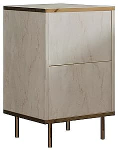 Noptiera Trendy Imaj Travertin/Auriu