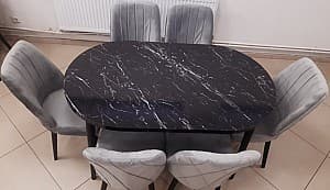 Набор стол и стулья Kelebek ES-706 (6 стульев)