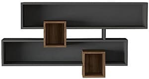 Навесная полка Trendy Karen Орех (Коричневый)/Антрацит (Серый)