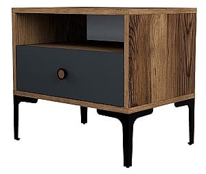 Noptiera Trendy Lizbon 529 Nuc (Maro)/Antracit (Gri)