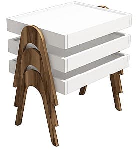 Masa de reviste Trendy Roma Nuc (Maro)/Alb