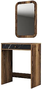 Masa de machiat Trendy Lizbon Nuc (Maro)/Negru/Marmura