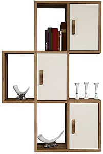 Навесная полка Trendy Flora Орех (Коричневый)/Крем