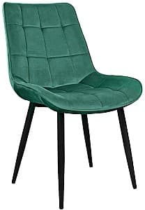 Стул DP Hans (HLR57) Бархат Зеленый/Черный