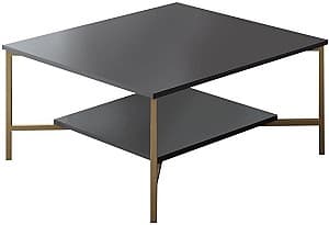 Masa de reviste Trendy Gold Line Antracit (Gri)/Auriu