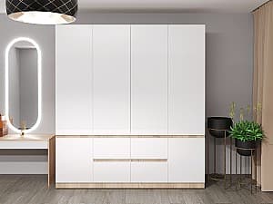 Шкаф Bayro Harmony 200x220x55 см Сонома с ящиками (608051)