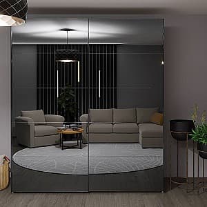 Шкаф-купе Bayro Napoli 230x230x58 см Top Line Серый Камень (604806)