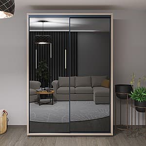 Шкаф-купе Bayro Murano 160x230x60 см Серый Камень