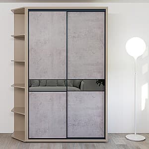 Dulap-Cupe Bayro Murano 140x230x60 Piatra Gri