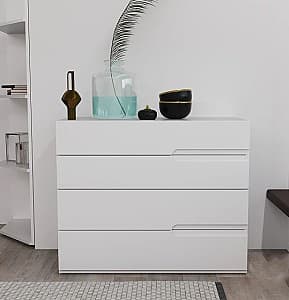 Comoda Bayro Modena Sorento 100x81x45 cm Alb Mat