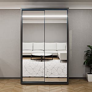 Шкаф-купе Bayro Parma 140x225x60 см Антрацит (Серый)