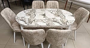 Набор стол и стулья Kelebek ES-752 (6 стульев)