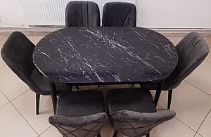 Набор стол и стулья Kelebek ES-708 (6 стульев)