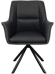 Scaun DP Blum Piele+Stofă Black