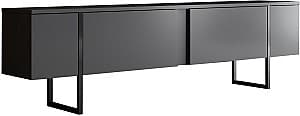 Тумба под ТВ Trendy Lux Антрацит (Серый)/Черный