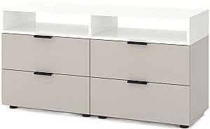 Тумба под ТВ Nex Home A020 Кашемир (Бежевый)/Белый