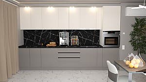 Кухня ArtFlame Gola 3.6 м Cream(Бежевый)/Stone Grey(Серый)