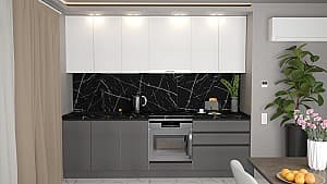 Кухня ArtFlame Gola 2.6 м White(Белый)/Storm Grey(Серый)