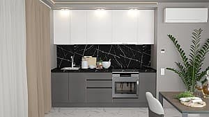 Кухня ArtFlame Gola 2.4 м White(Белый)/Storm Grey(Серый)