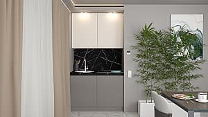 Bucatarie ArtFlame Gola 1.2 m Crem(Bej)/Stone Grey(Gri)