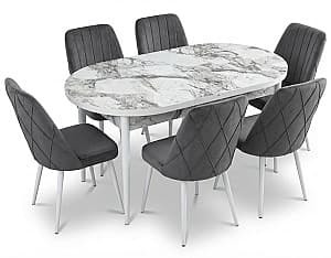 Набор стол и стулья Kelebek ES-709 (6 стульев)