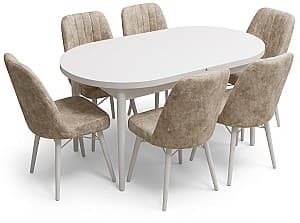 Set de masa cu scaune Kelebek ES-750 (6 scaune)
