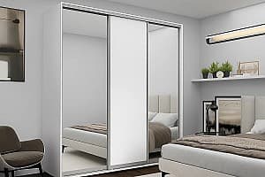 Шкаф-купе Nex Home 2 Зеркало + 1 ДПС Белый 240x60x220 см